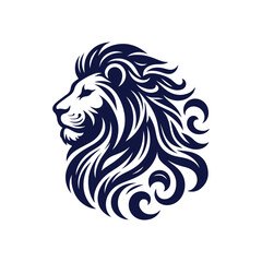 Fototapeta premium lion head silhouette