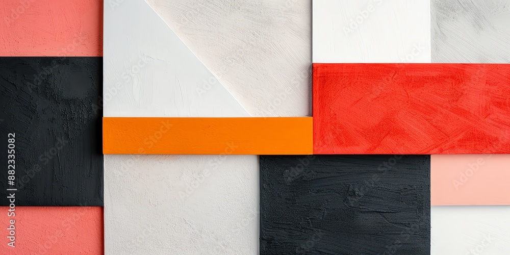 Poster abstract geometric background with colorful rectangles and blocks. modern and vibrant design perfect