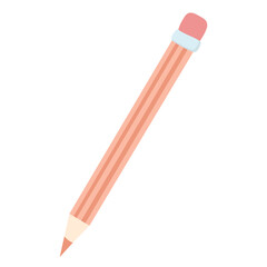 Pencil icon in flat style. Office supplies vector illustration on isolated background. Writing sign business concept
