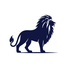 Vector Lion silhouette design illustration template	