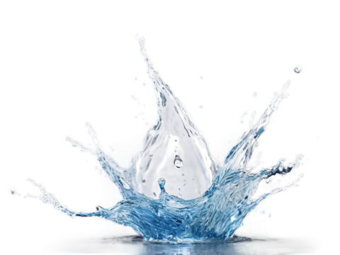 Splash  de agua cristalina, PNG.