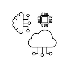 AI-powered Simulation vector icon