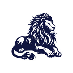 Vector Lion silhouette design illustration template	