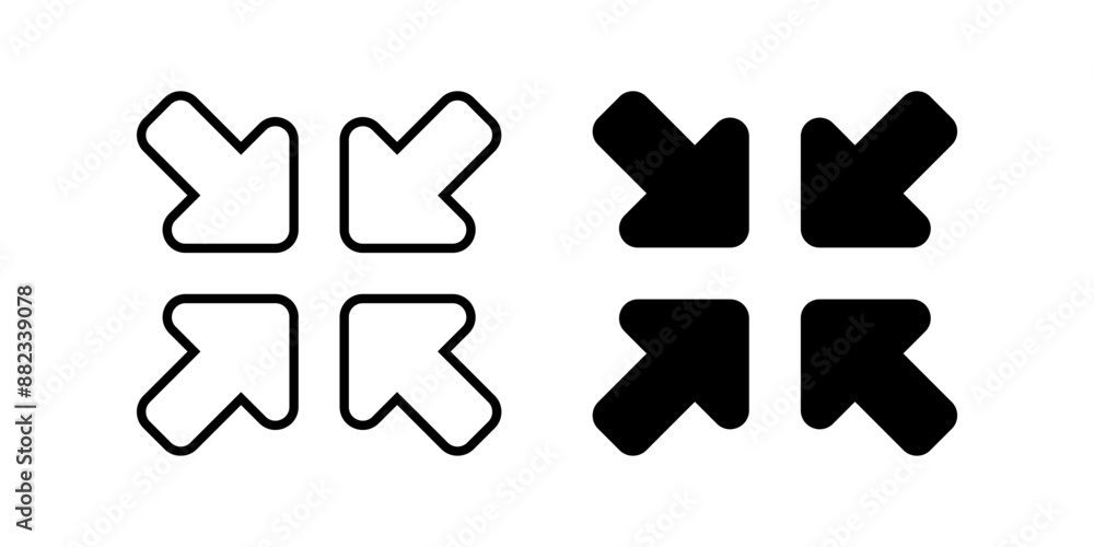Aufkleber minimize icon set. for mobile concept and web design. vector illustration on white background