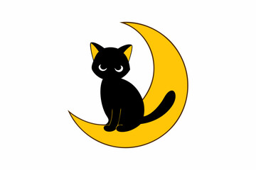 cat and moon