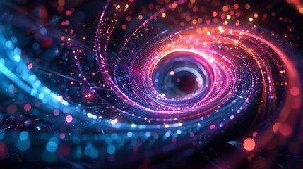 Abstract 3D background with colorful swirl