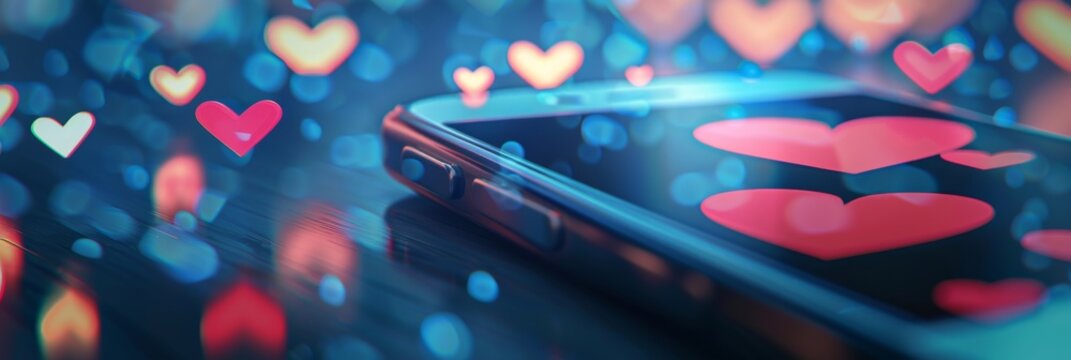 Digital Love Connection: Finding Love and Meaningful Relationships Through Smartphone Dating Apps and Heart Icons