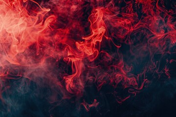 Ethereal Red Smoke Against Black Backdrop