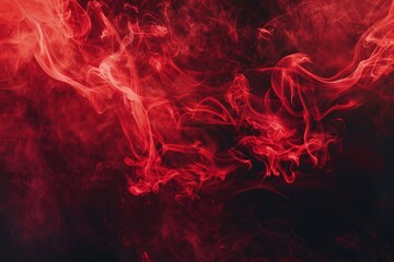 Fototapeta premium Ethereal Red Smoke Dancing in the Darkness - Abstract Artistic Photography of Ethereal Red Smoke