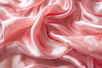 Fototapeta premium Romantic and Luxurious Visual: Delicate Pink Silk Cloth Display