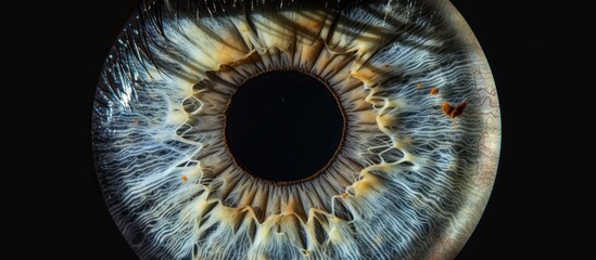 eye iris on black background