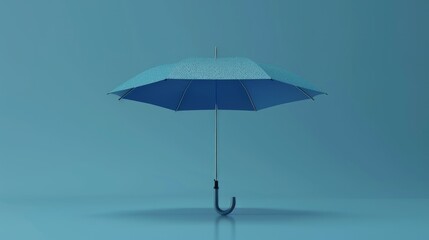 3D rendered blue umbrella stand