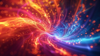 Abstract 3D background with colorful swirl