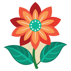 Flower vector illustration decorative natural design elements