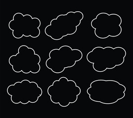 cloud shape outline design for designer