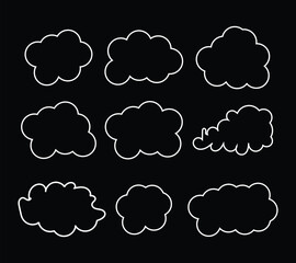 cloud shape outline design for designer