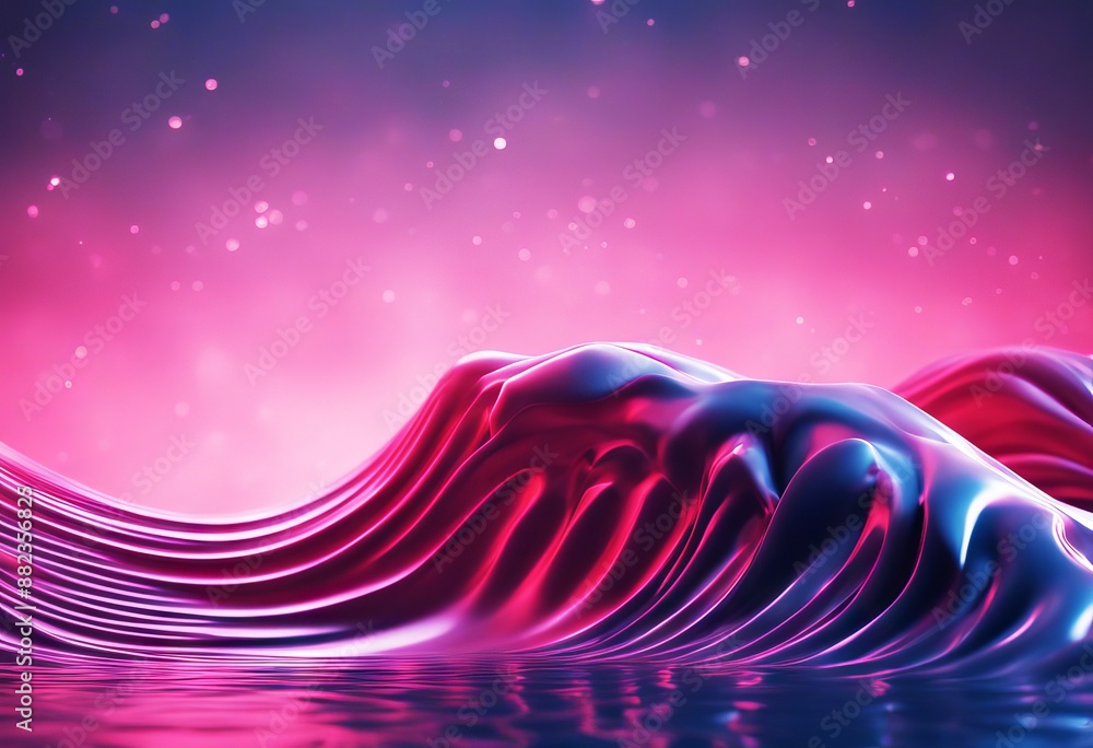 Poster fluid glasses 3d abstract background liquid wave matte three dimensional water render illustratiuon 