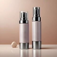 Two different bottles sitting next to each other Ideal for product branding and advertisement

