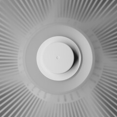 Fan Blades. Fan in close-up. Operating fan