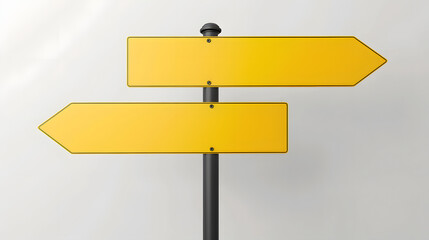 blank yellow road sign