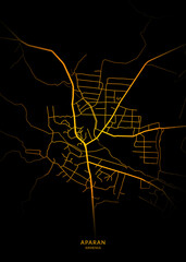 Aparan City Map Poster Minimalist - Aparan Armenia City Maps Modern Wall Art Home Decor Ready to Printable
