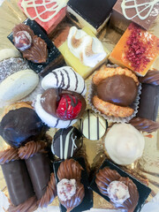 photo of the dough from the bakery. Sweet pastry.