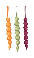 21Churchella in different colors in flat style. Vector illustration isolated on white background