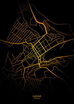 Gavar City Map Poster Minimalist - Gavar Armenia City Maps Modern Wall Art Home Decor Ready to Printable
