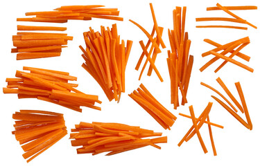 Carrots sliced sticks collection - Ready to use Premium PNG Cutout Isolated image
