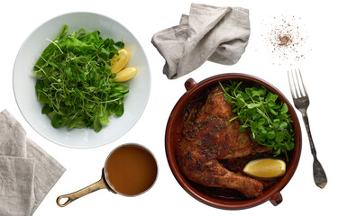 Restaurant menu chicken food gourmet collection - Ready to use Premium PNG Cutout Isolated image