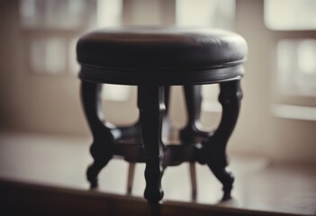 stool seat piano antique old black music furniture to sit background vintage bench chair isolated classic modern white decoration wooden retro wood metal bar oak