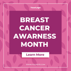 Breast cancer awareness month social media post
