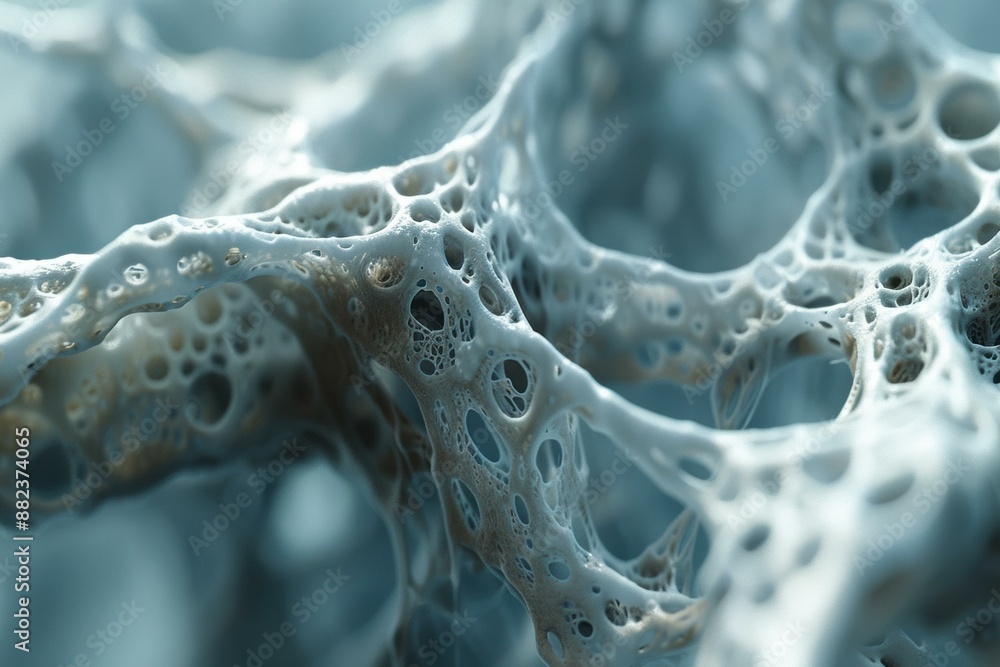 Fototapete close-up of a 3d rendering of an organic structure. ai.