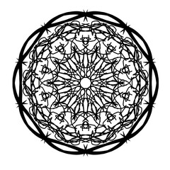 spiritual symbol round ornament