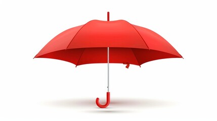 Vector illustration of a red umbrella isolated on a white background without transparency and mesh grid