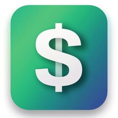 Obraz premium Dollar sign app icon financial concept design background illustration