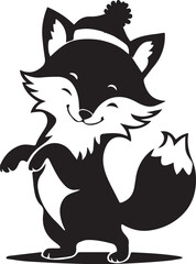 cute fox vector art illustration
