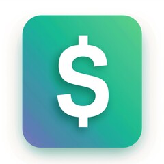 Naklejka premium Dollar sign app icon financial concept design background illustration