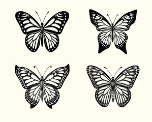 Monarch butterfly vector clipart for printable digital graphics and designs.