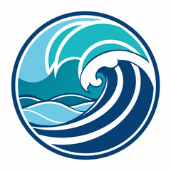 ocean wave logo symbol