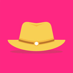 Cowboy hat silhouette. Cowboy hat isolated on white background. Vector illustration. Cowboy hat illustration. Hand drawn cowboy hat.
