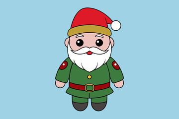 Santa Claus Vector Illustration Cartoon, Clipart and Line Art Design. Santa Claus vector in cartoon, clipart, and line art styles for festive designs.