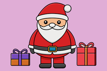Santa Claus Vector Illustration Cartoon, Clipart and Line Art Design. Santa Claus vector in cartoon, clipart, and line art styles for festive designs.