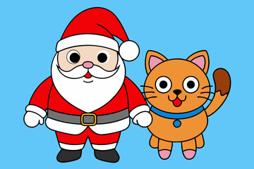 Santa Claus Vector Illustration Cartoon, Clipart and Line Art Design. Santa Claus vector in cartoon, clipart, and line art styles for festive designs.