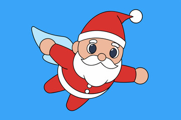 Santa Claus Vector Illustration Cartoon, Clipart and Line Art Design. Santa Claus vector in cartoon, clipart, and line art styles for festive designs.