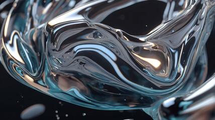 Colorful abstract liquid glass background. copy space. Fluid painting texture. acrylic neon colors