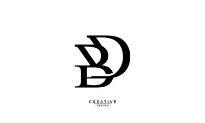 BD, DB, B, D, Abstract Letters Logo Monogram