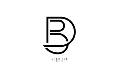 BD, DB, B, D, Abstract Letters Logo Monogram