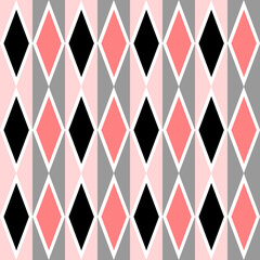 Seamless geometric rhombus pattern. Vector Illustration.