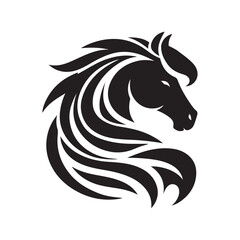 horse silhouette vector